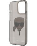 Калъф Karl Lagerfeld - Glitter Karl Head, iPhone 13 Pro Max, черен - 5t